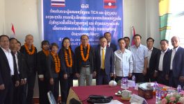 ພິທີຕ້ອນຮັບຄະນະຜູ້ແທນຂອງໂຄງການ TICA ແລະ ຜູ້ຊ່ຽນຊານຂອງສະຖາບັນອາຊິວະສຶກສາການກະເສດພາກຕາເວັນອອກສ່ຽງເໜືອ