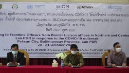 ບັ້ນຝຶກອົບຮົມກ່ຽວກັບການຕອບໂຕ້ ແລະ ປ້ອງກັນການລະບາດເຊື້ອພະຍາດໂຄວິດ-19 ( covid-19 ) ໃຫ້ເຈົ້າໜ້າທີ່ປະຈຳຊາຍແດນ ແລະ ເຈົ້າໜ້າທີ່ຫ້ອງການປະສານງານຊາຍແດນ (BLO) ບັນດາ ປກສ ແຂວງພາກເໜືອ ແລະ ພາກກາງ ຂອງ ສປປ ລາວ ທີ່ແຂວງບໍລິຄຳໄຊ ເປັນເຈົ້າພາບ [&hellip;]