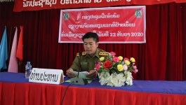 ໃນວັນທີ 22 ທັນວາ 2020 ຢູ່ຫ້ອງປະຊຸມກອງບັນຊາການ ປກສ ເມືອງວຽງທອງ ແຂວງບໍລິຄໍາໄຊ ໄດ້ຈັດພິທີຝຶກອົບຮົມວຽກງານຈົດທະບຽນເລກທີປ້າຍເຮືອນທົ່ວເມືອງ ໂດຍເປັນກຽດເຂົ້າຮ່ວມຂອງ ທ່ານ ພັທ ຈອນ ອຸດລາຍັນ ຫົວໜ້າກອງບັນຊາການ ປກສ ເມືອງວຽງທອງ, ມີຫົວໜ້າ ປກສ ກຸ່ມບໍລິການປະຊາຊົນ [&hellip;]