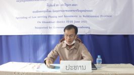 ໃນຕອນເຊົ້າວັນທີ 22 ມິຖຸນາ 2021 ທີ່ຫ້ອງປະຊຸມຫ້ອງການ-ການເງີນເມືອງຄຳເກີດ ແຂວງບໍລິຄຳໄຊ ໄດ້ຈັດຊຸດຝຶກອົບຮົມຄວາມຮູ້ກ່ຽວກັບການສະກັດກັ້ນ ແລະ ຕ້ານການສໍ້ລາດບັງຫຼວງ ໃຫ້ແກ່ພະນັກງານຫ້ອງການແຜນການ-ການລົງທຶນ 7 ເມືອງທົ່ວແຂວງ, ພາຍໃຕ້ການເປັນປະທານຂອງ ທ່ານ ບຸນຍອດ ລໍວັນໄຊ ຮອງຫົວໜ້າພະແນກແຜນການ ແລະ ການລົງທຶນ ແຂວງບໍລິຄໍາໄຊ [&hellip;]