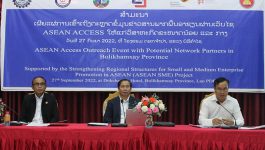 ກອງປະຊຸມສໍາມະນາເຜີຍແຜ່ການເຂົ້າເຖິງຕະຫຼາດຂໍ້ມູນຂ່າວສານພາກພື້ນອາຊ່ຽນຜ່ານເວັບໄຊ້ ອາຊ່ຽນເອັກເຊດສ໌ (WWW.ASEANACCESS.COM) ໃຫ້ແກ່ວິສາຫະກິດຂະໜາດນ້ອຍ ແລະ ກາງ ໄດ້ຈັດຂຶ້ນໃນວັນທີ 27 ກັນຍາ 2022 ຢູ່ໂຮງແຮມດອກຈໍາປາ ເມືອງປາກຊັນ, ເປັນປະທານໂດຍ ທ່ານ ຄອນສະຫວັນ ສຸກຂະເສີມ ຮອງຫົວໜ້າພະແນກອຸດສາຫະກຳ ແລະ ການຄ້າ ແຂວງບໍລິຄຳໄຊ [&hellip;]