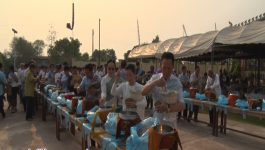 ຊາພຸດທະສາ ສະນິກະຊົນຮ່ວມໃຈໃສ່ບາດບຸນພະເວດ ວັດສີລາ ວະນາຣາມ ບ້ານອານຸສອນໄຊ