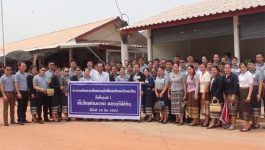 ນັກສຶກສາທິດສະດີການເມືອງ-ການປົກຄອງ ຂັ້ນຕົ້ນ ຮຸ່ນທີ I ຂອງແຂວງບໍລິຄຳໄຊ ທັດສະນະສຶກສາ ຢູ່ບ້ານພະບາດໂພນສັນ