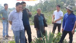 ເຈົ້າເມືອງທ່າພະບາດ ລົງເຄື່ອນໄຫວຊຸກຍູ້ການຜະລິດ