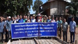 ພິທີເປີດ ໂຄງການກໍ່ສ້າງເສັ້ນທາງເບຕົ່ງຊອຍ 6 ບ້ານ ວັດທາດ ເມືອງ ບໍລິຄັນ ແຂວງບໍລິຄຳໄຊ