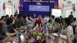 ຝຶກອົບຮົມວຽກງານເຕັກນິກການພົວພັນສາກົນ ແລະ ພິທີການທູດໃຫ້ບັນດາຫ້ອງການ 7 ຕົວເມືອງ