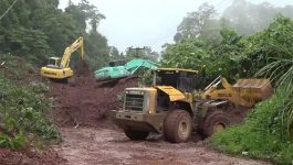 ເຈົ້າແຂວງບໍລິຄຳໄຊ ລົງກວດກາສະພາບຄວາມເສຍຫາຍຂອງເສັ້ນທາງຫຼວງແຫ່ງຊາດ ເລກ 8A ເຂດເມືອງຄຳເກີດ-ເມືອງຄູນຄຳ
