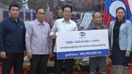 ບໍລິສັດ ເຂື່ອນໄຟຟ້ານ້ຳເທີນ 1 ປະກອບສ່ວນ 100 ລ້ານກີບ ຟື້ນຟູໄພພິບັດຢູ່ແຂວງບໍລິຄຳໄຊ