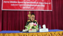 ທະຫານແຂວງ ບໍລິຄໍາໄຊ ປາຖະກະຖາສອງວັນປະຫວັດສາດລາວ-ຫວຽດນາມ