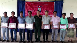 ພິທີປະກາດ 10 ບ້ານ ຂອງເມືອງ ປາກກະດິງ ແຂວງ ບໍລິຄຳໄຊ ເປັນບ້ານປ້ອງກັນຊາດເຂັ້ມແຂງ