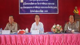 ກອງປະຊຸມສະຫຼຸບຖອດຖອນບົດຮຽນຜູ້ບໍລິຫານການສຶກສາທົ່ວເມືອງວຽງທອງ