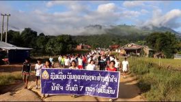 ຫ້ອງການສຶກສາທິການ ແລະ ກິລາ ເມືອງໄຊຈຳພອນ ສ້າງຂະບວນການຍ່າງອອກກຳລັງກາຍເພື່ອສຸຂະພາບ