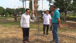 ເຈົ້າແຂວງພ້ອມຄະນະ ລົງຊຸກຍູ້ຕິດຕາມໂຄງການກໍ່ສ້າງຫໍຫຼັກເມືອງຂອງແຂວງບໍລິຄຳໄຊ