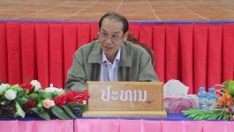 ຮອງປະທານສະພາປະຊາຊົນເເຂວງ ເຄື່ອນໄຫວຊຸກຍູ້ຕິດຕາມໂຄງການກໍ່ສ້າງພື້ນຖານໂຄງລ່າງການຢູ່ ເມືອງໄຊຈໍາພອນ