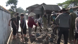 ການກໍ່ສ້າງເສັ້ນທາງເບຕົງ ຮ່ອມເທດສະບານເມືອງບໍລິຄັນ ສຳເລັດແລ້ວ 100%