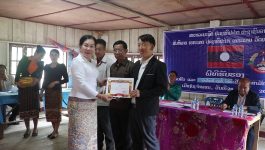 ພິທີປະກາດຮັບຮອງ 3 ບ້ານ ເມືອງໄຊຈໍາພອນ ເປັນບ້ານສາມະຄີປອງດອງ