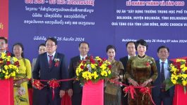 ພິທີມອບ-ຮັບ ແລະ ເປີດການນຳໃຊ້ໂຄງການກໍ່ສ້າງ ໂຮງຮຽນມັດທະຍົມສົມບູນບໍລິຄັນ