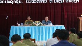 ປກສ ເມືອງປາກຊັນແຂວງ ບໍລິຄຳໄຊ ຈັດຕັ້ງເຜີຍແຜ່ເຊື່ອມຊືມເອກະສານທີ່ສຳຄັນ ແລະ ປະກາດເລື່ອນຊັ້ນໃຫ້ນາຍຕໍາຫຼວດ
