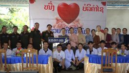 ມອບ-ຮັບ ການສ້ອມແປງໂຮງໝໍທະຫານແຂວງ