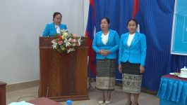 ສະມາຊິກ ແມ່ຍິງໜ່ວຍຄະນະຈັດຕັ້ງແຂວງດຳເນີນກອງປະຊຸມໃຫ່ຍ ຄັ້ງທີ III