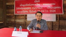 ກອງບັນຊາການທະຫານເມືອງວຽງທອງ ອົບຮົມການເມືອງ-ການທະຫານໃຫ້ກຳລັງກອງຫຼອນ 5 ບ້ານກຸ່ມນາຊວງ