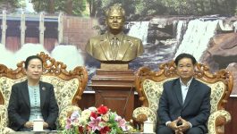 ເລຂາພັກແຂວງ ພ້ອມດ້ວຍຄະນະ ຕ້ອນຮັບການເຂົ້າພົບປະຢ້ຽມຢາມ ຂອງປະທານກຳມາທິການກົດໝາຍ ແລະ ຍຸຕິທຳສະພາແຫ່ງຊາດ